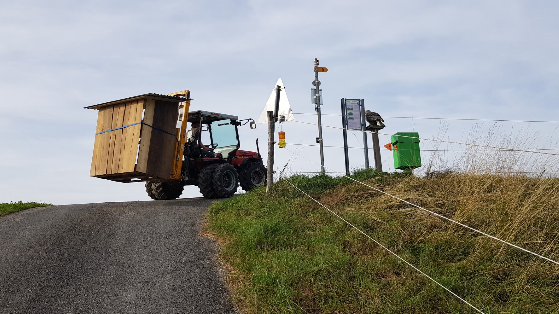 Transport Verkaufslädeli für Aronia Selbstpflück-Plantage